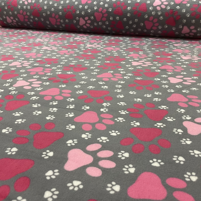 zbytek-Coral fleece soft-TLAPKY NA ANTRACITOVÉ=3m