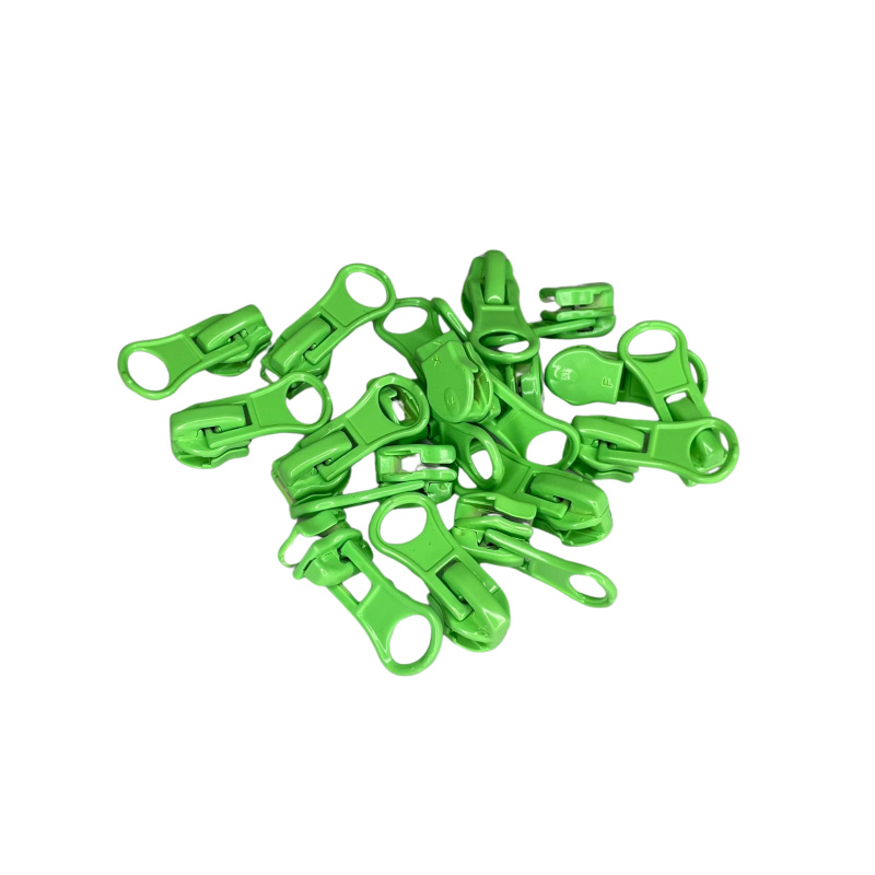Jezdec k voděodolným zipům 7mm autolock-NEON ZELENÁ