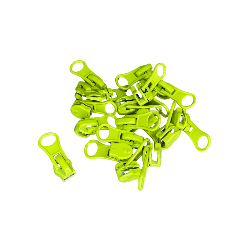 Jezdec k voděodolným zipům 7mm autolock-NEON ŽLUTÁ