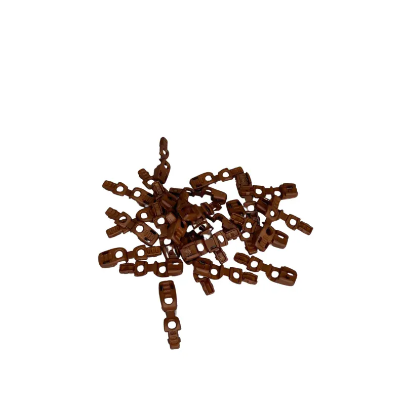 Koncovka na šňůrku-ARMY HNĚDÁ po 100ks