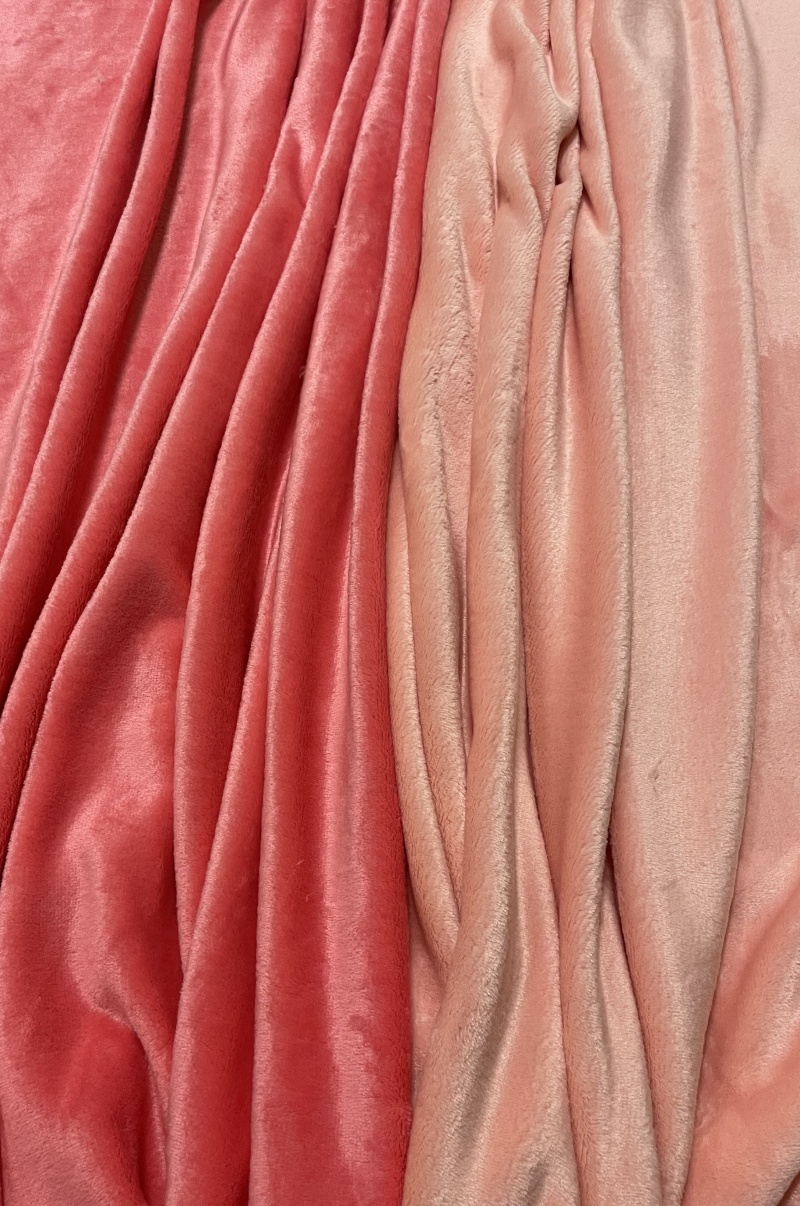 VZOREK-Coral fleece SOFT-PUDROVĚ RŮŽOVÁ
