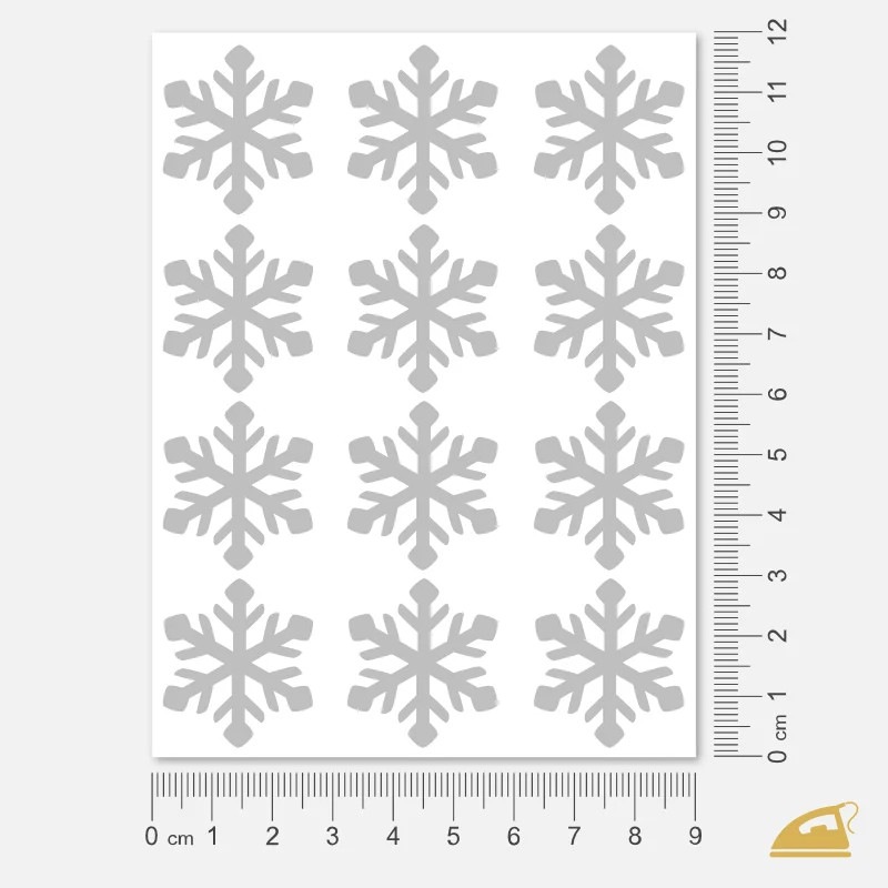 Reflexní nažehlovačka-VLOČKY I. od 5 archů