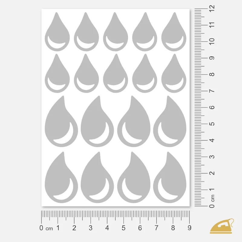 Reflexní nažehlovačka-KAPKY od 5 archů