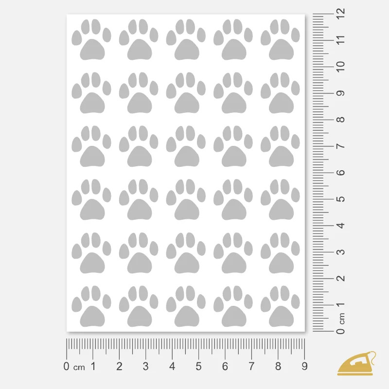 Reflexní nažehlovačka-PSÍ TLAPKY II. od 5 archů