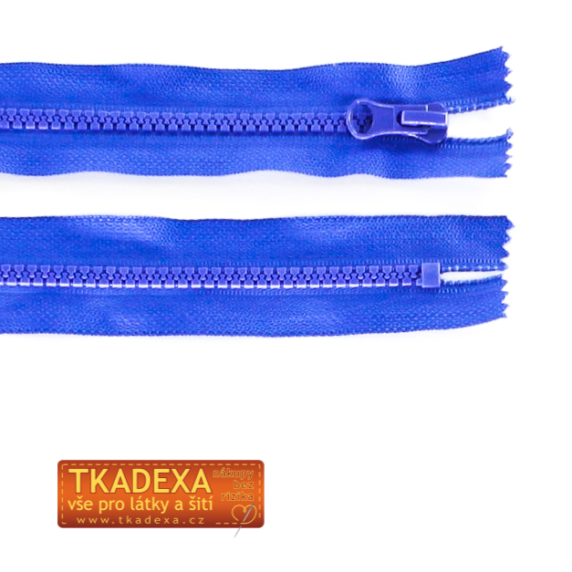 Zip kostěný nedělitelný 14cm-KRÁLOVSKY MODRÁ po 25ks