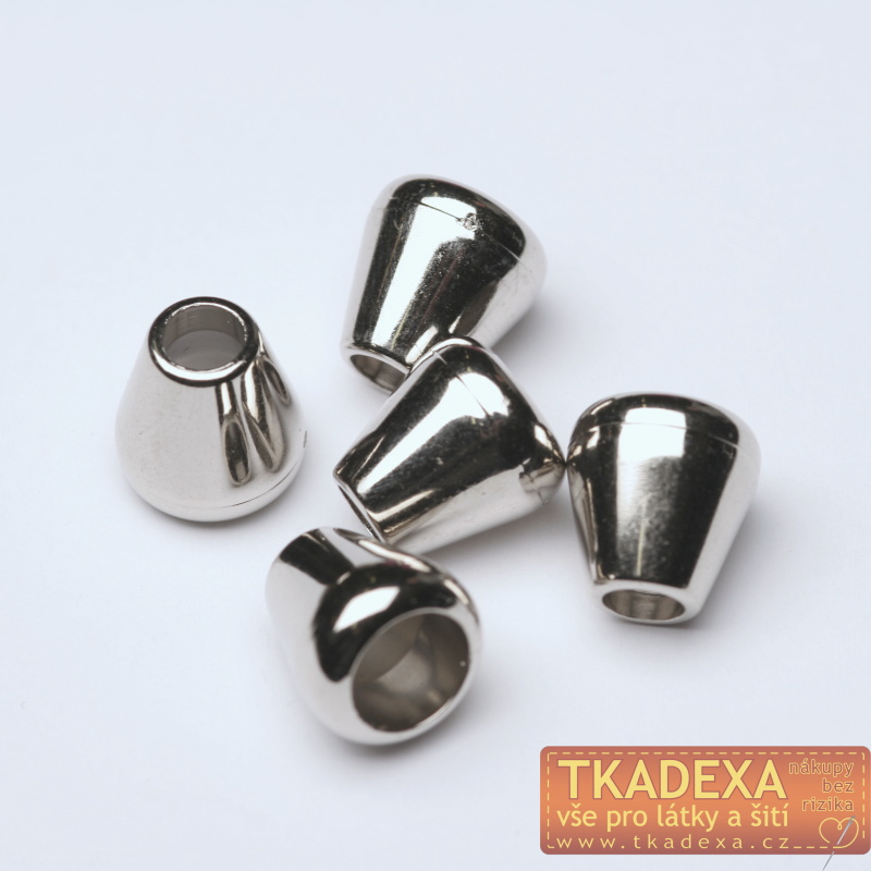 Koncovka na šňůrky-STŘÍBRNÁ
