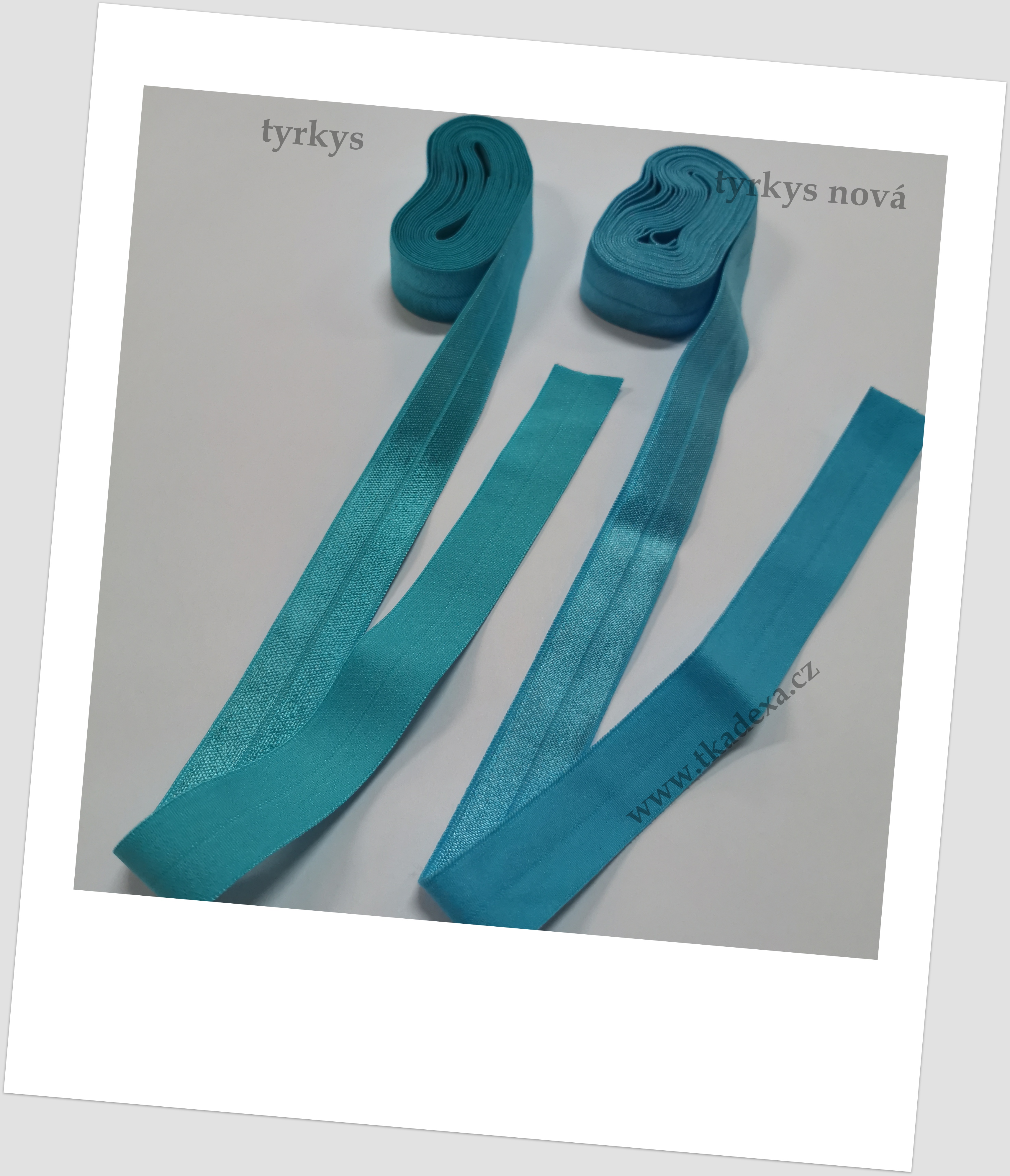 Lemovací pruženka lesklá-TYRKYS po 50m
