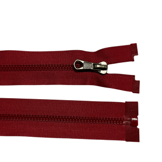 Zip kostěný dělitelný No 5 70 cm Nyguard - tmavě červená
