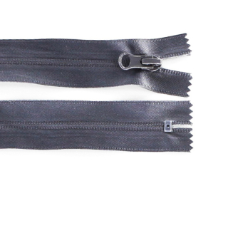 Zip voděodolný nedělitelný 18cm-ANTRACIT po 25ks