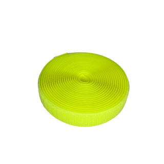 Suchý zip 20mm háček-NEON ŽLUTÁ po 25m