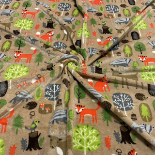 Coral fleece-LESNÍ ZVÍŘÁTKA