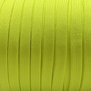 Šňůra plochá 10mm-NEON ŽLUTÁ
