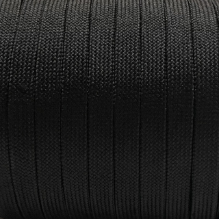 Šňůra plochá 10mm-ČERNÁ