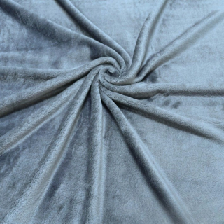 zbytek-Coral fleece SOFT-TMAVĚ ŠEDÁ=1,45m