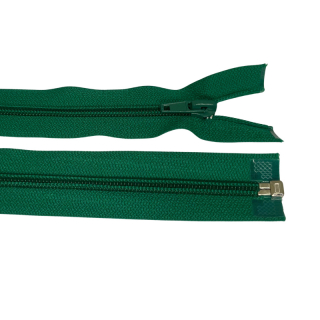 Zip spirálový dělitelný 5mm 60cm-TMAVĚ ZELENÁ