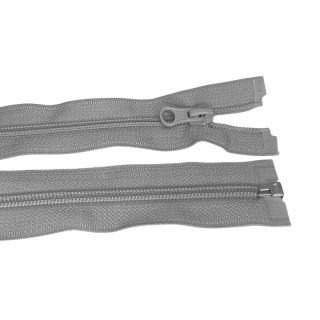 Zip spirálový dělitelný 5mm 60cm-ŠEDÁ po 25ks