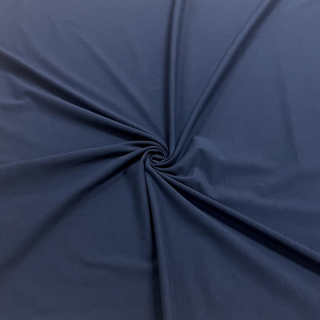 Bavlněný úplet s elastanem-TMAVĚ MODRÁ