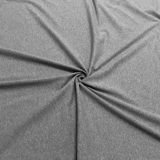 Bavlněný úplet s elastanem-ŠEDÝ MELÍR