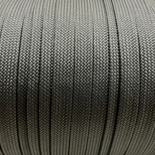 Šňůra plochá 10mm-TMAVĚ ŠEDÁ po 50m