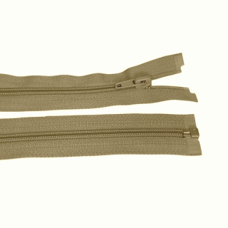 Zip spirálový dělitelný 5mm 55cm-BÉŽOVÁ