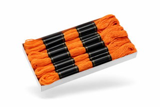 Vyšívací příze MOULINE-ORANŽOVÁ č.107 po 24ks