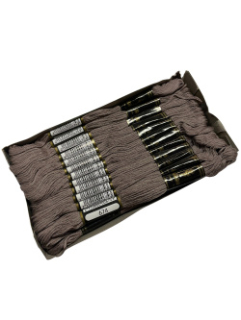 Vyšívací příze MOULINE-TMAVĚ ŠEDÁ č.674 po 24ks