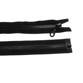 Zip kostěný dělitelný 60cm-ČERNÁ