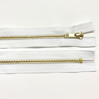Zip riflový nedělitelný 16cm-BÍLÁ