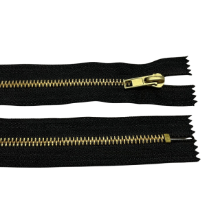 Zip riflový nedělitelný 18cm-ČERNÁ