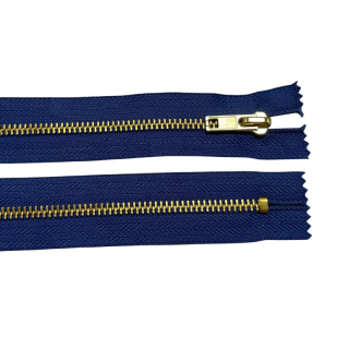 Zip riflový nedělitelný 18cm-KRÁLOVSKY MODRÁ
