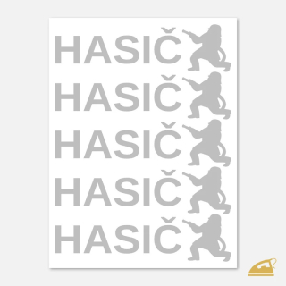 Reflexní nažehlovačka-HASIČ SE SILUETOU