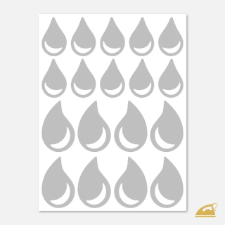 Reflexní nažehlovačka-KAPKY od 5 archů