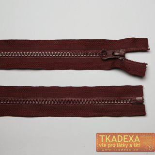 Zip kostěný dělitelný 80cm-VÍNOVÁ po 25ks
