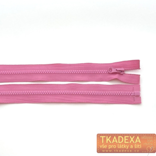 Zip kostěný dělitelný 40cm-RŮŽOVÁ po 25ks