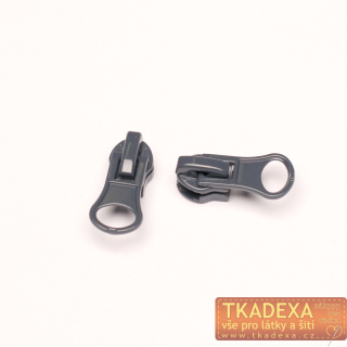 Jezdec ke kostěným zipům 5mm autolock-ANTRACIT po 100ks