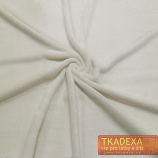zbytek-Coral fleece soft-SMETANA=1,1m ušpinění