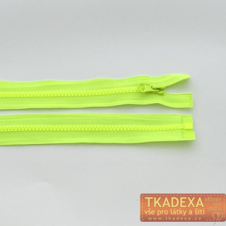 Zip kostěný dělitelný 35cm-NEON LIMET po 25ks