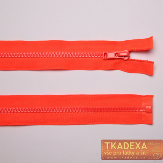 Zip kostěný dělitelný 65cm-NEON LOSOS po 25ks