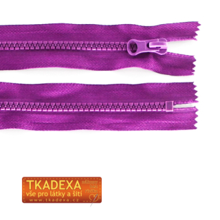 Zip kostěný nedělitelný 14cm-FIALOVÁ po 25ks