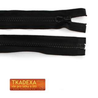 Zip kostěný dělitelný 30cm-ČERNÁ po 25ks