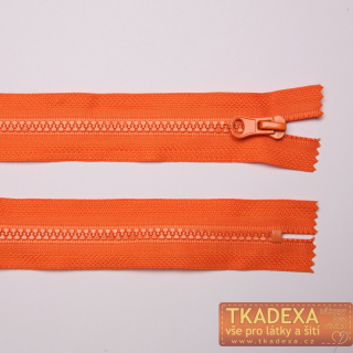 Zip kostěný dělitelný 30cm-ORANŽ