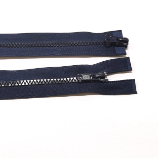 Zip kostěný dělitelný 75cm-NAVY 2 jezdci