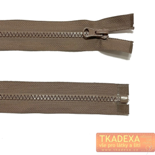Zip kostěný dělitelný 35cm-MOCCA po 25ks