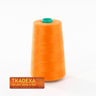 Nitě 100%PES 40/2-5000m-ORANŽOVÁ