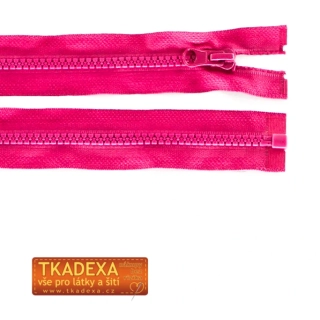 Zip kostěný dělitelný 35cm-FUCHSIE