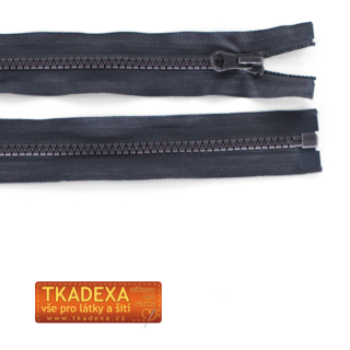 Zip kostěný dělitelný 35cm-ANTRACIT