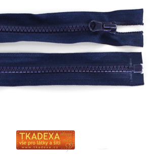 Zip kostěný dělitelný 35cm-NAVY