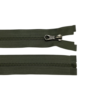 Zip kostěný dělitelný No 5 85 cm Nyguard - tmavá khaki
